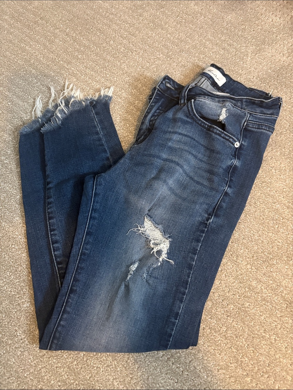 KanCan Dark Blue Distressed Skinny Jeans